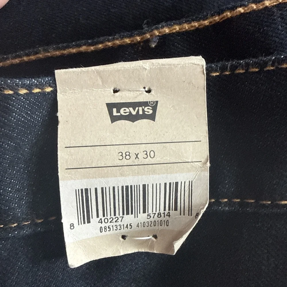Levi's 513 Slim Fit Zip Fly Straight Leg Denim‎ Jeans 38X30 Men's Dark Blue